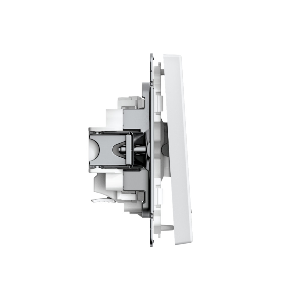 ARTGALLERY 1-клавишный ВЫКЛЮЧАТЕЛЬ с подсветкой, 10АХ, механизм, быстрозажим. клем., БЕЛЫЙ