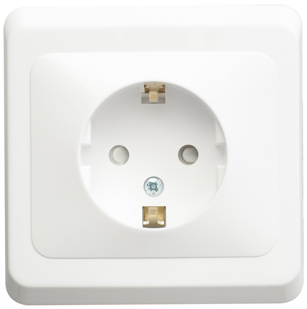 ЭТЮД С/У РОЗЕТКА с заземлением со шторками, 16А 250B, БЕЛЫЙ