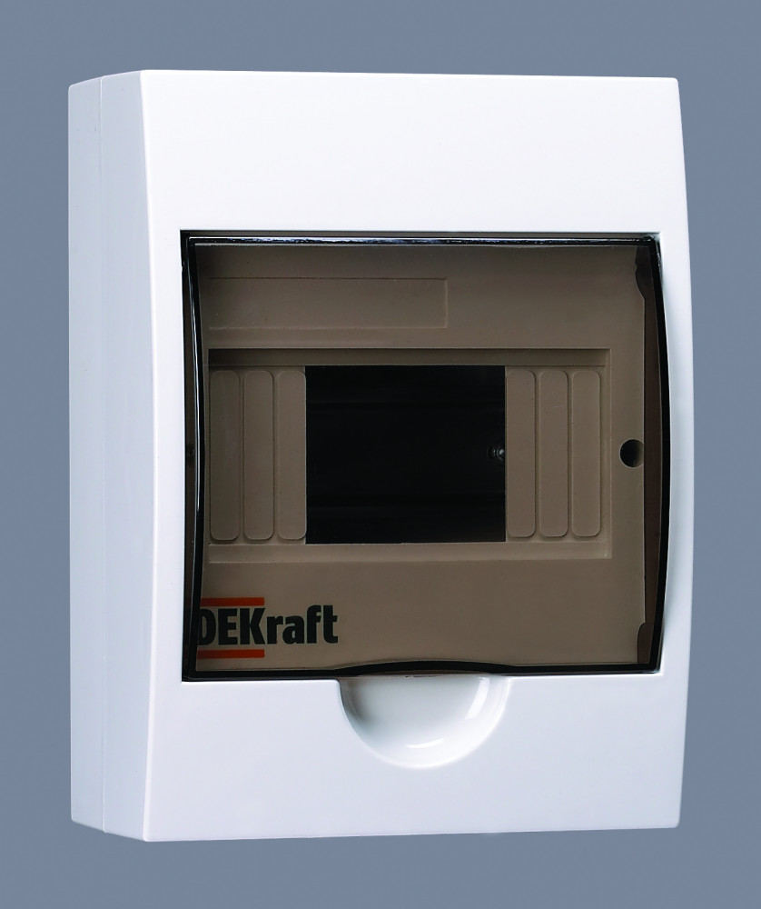 Корпус пластиковый навесной прозр. дв. 1 ряд 6 модулей IP41 ЩРН-П