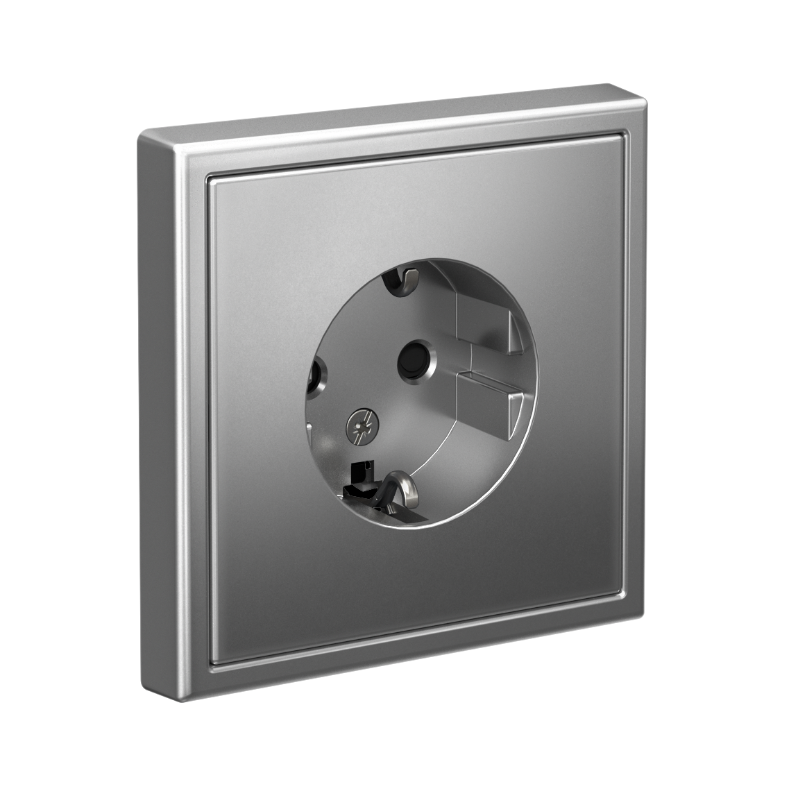 ARTGALLERY РОЗЕТКА с заземлением со шторками, 16А, механизм, СТАЛЬ