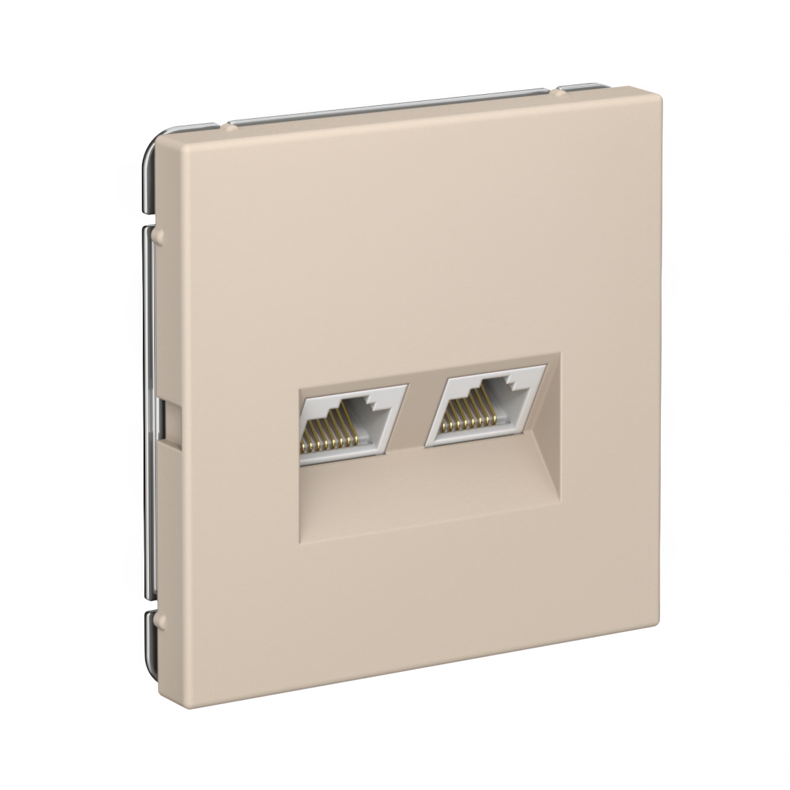 ARTGALLERY РОЗЕТКА двойная компьютерная RJ45+RJ45, кат. 5е, механизм, ПЕСОЧНЫЙ