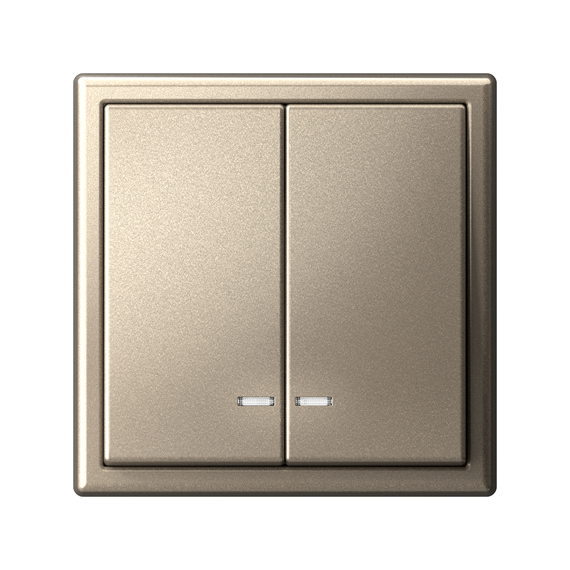 ARTGALLERY 2-клавишный ВЫКЛЮЧАТЕЛЬ с подсветкой, сх.5а, 10АХ, механизм, ШАМПАНЬ