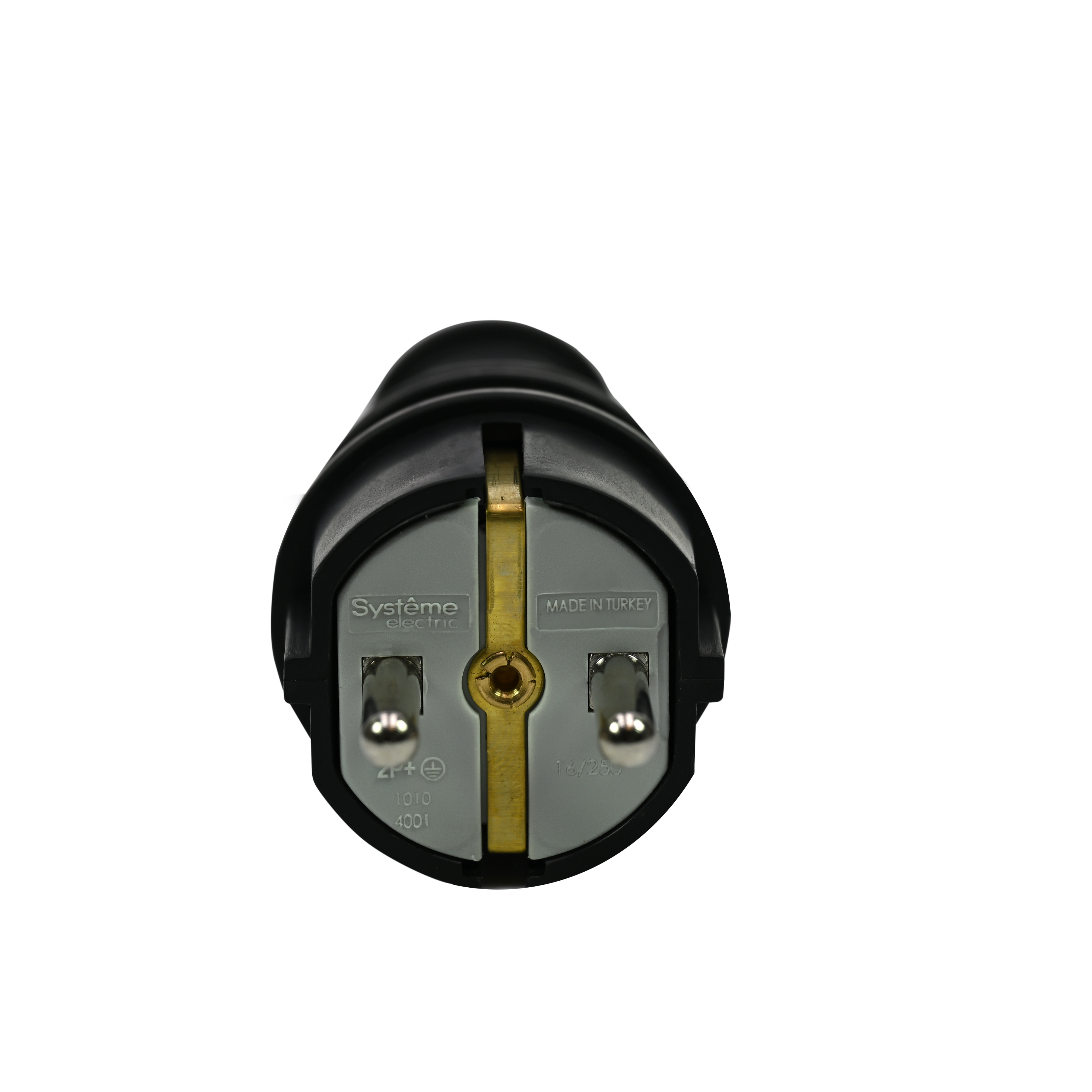 MULTISET Вилка 2К+З прямая каучуковая 16 А/250 В IP44 ЧЁРНАЯ