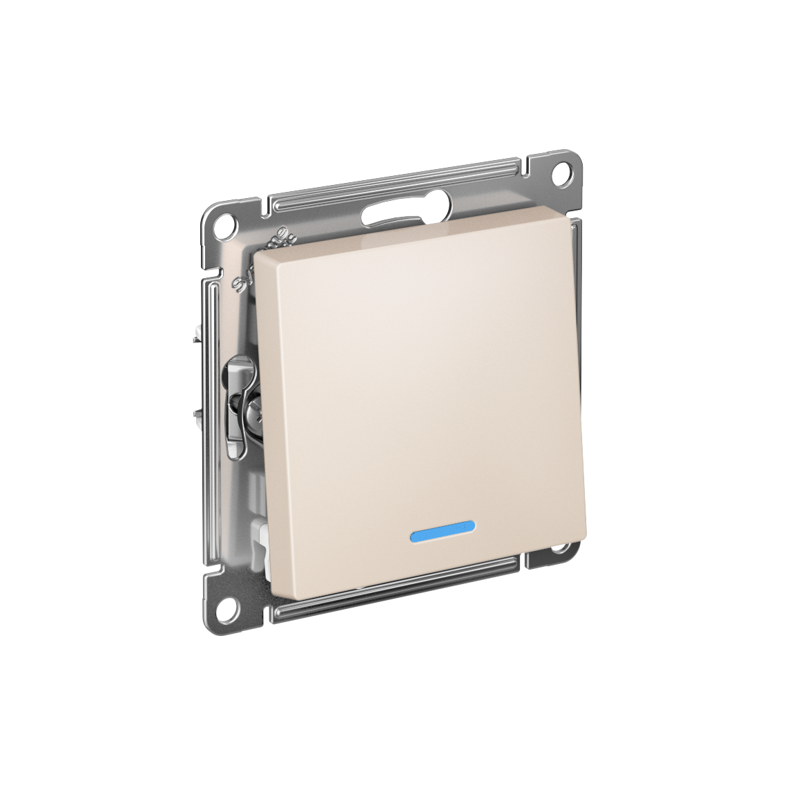 ATLASDESIGN 1-клавишный ВЫКЛЮЧАТЕЛЬ с подсветкой, сх.1а, 10АХ, механизм, БЕЖЕВЫЙ