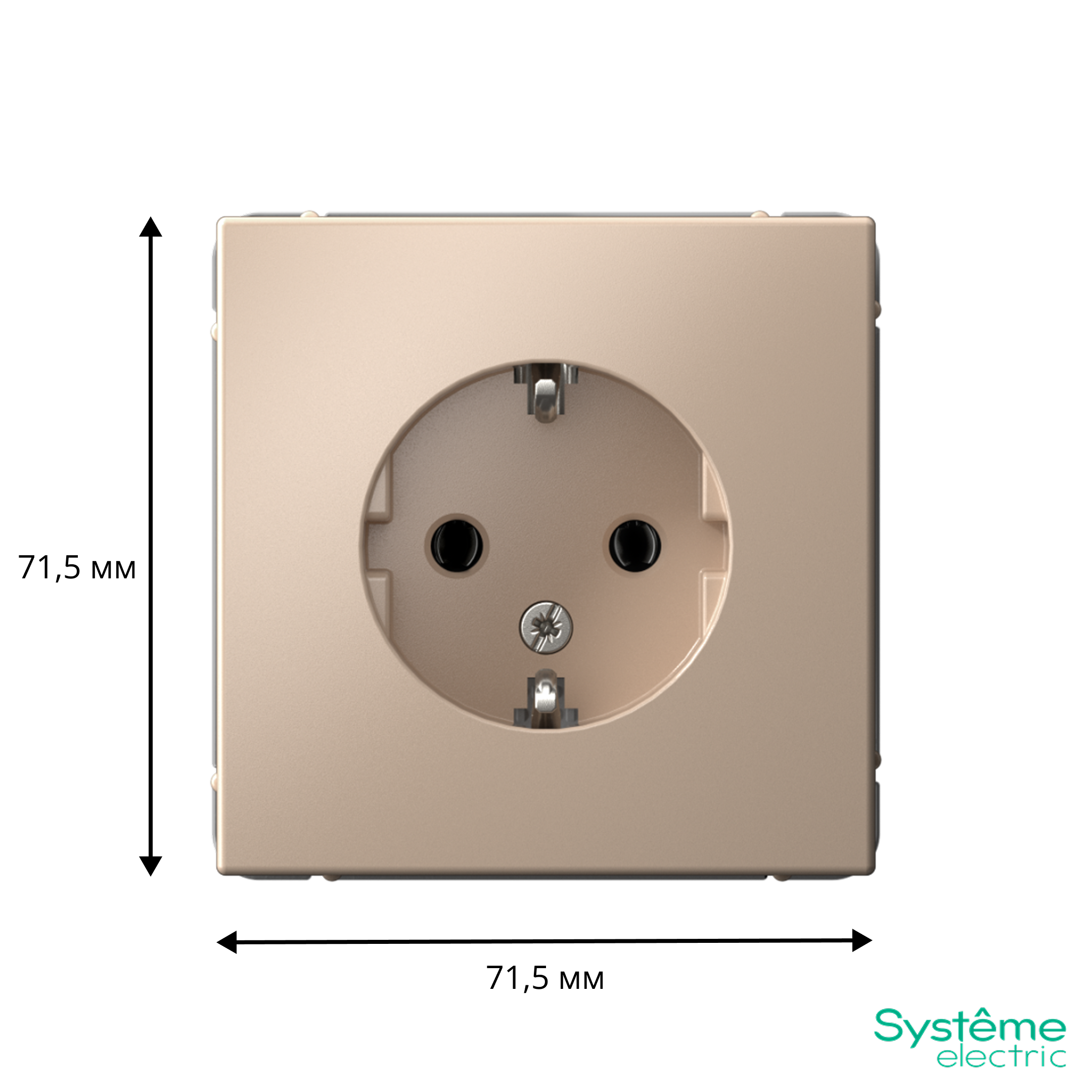 ARTGALLERY РОЗЕТКА с заземлением, 16А, механизм, ПЕСОЧНЫЙ