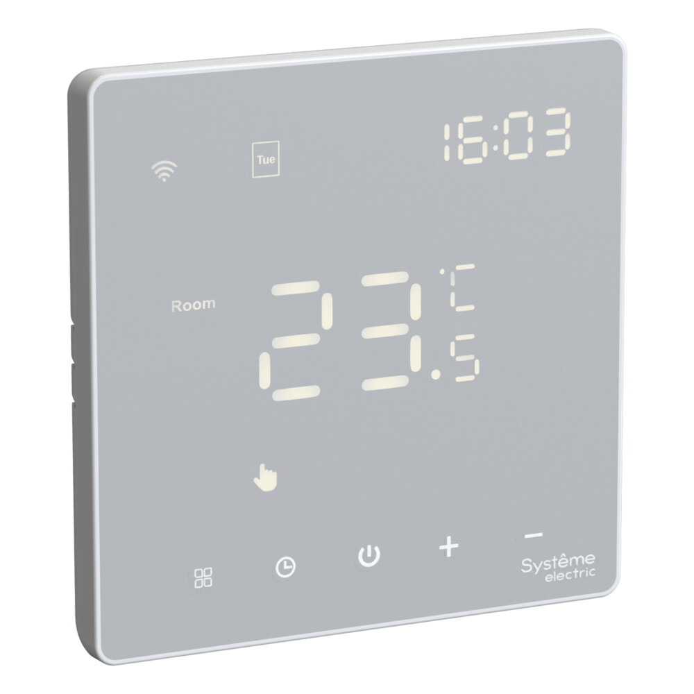 ARTGALLERY ТЕРМОСТАТ Wi-Fi электронный для теплого пола, 16A, в сборе, БЕЛЫЙ