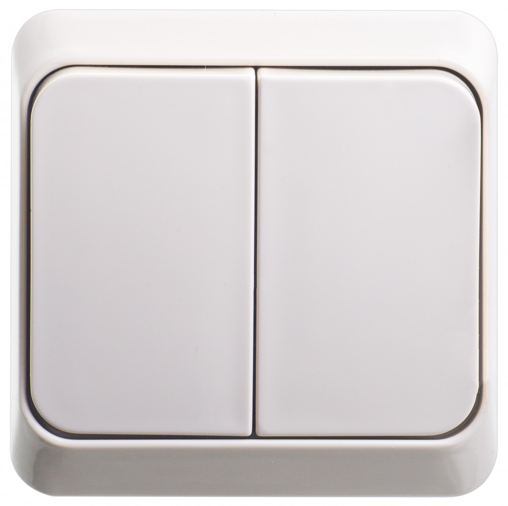 ЭТЮД О/У 2-клавишный ВЫКЛЮЧАТЕЛЬ 10 АХ, КРЕМОВЫЙ