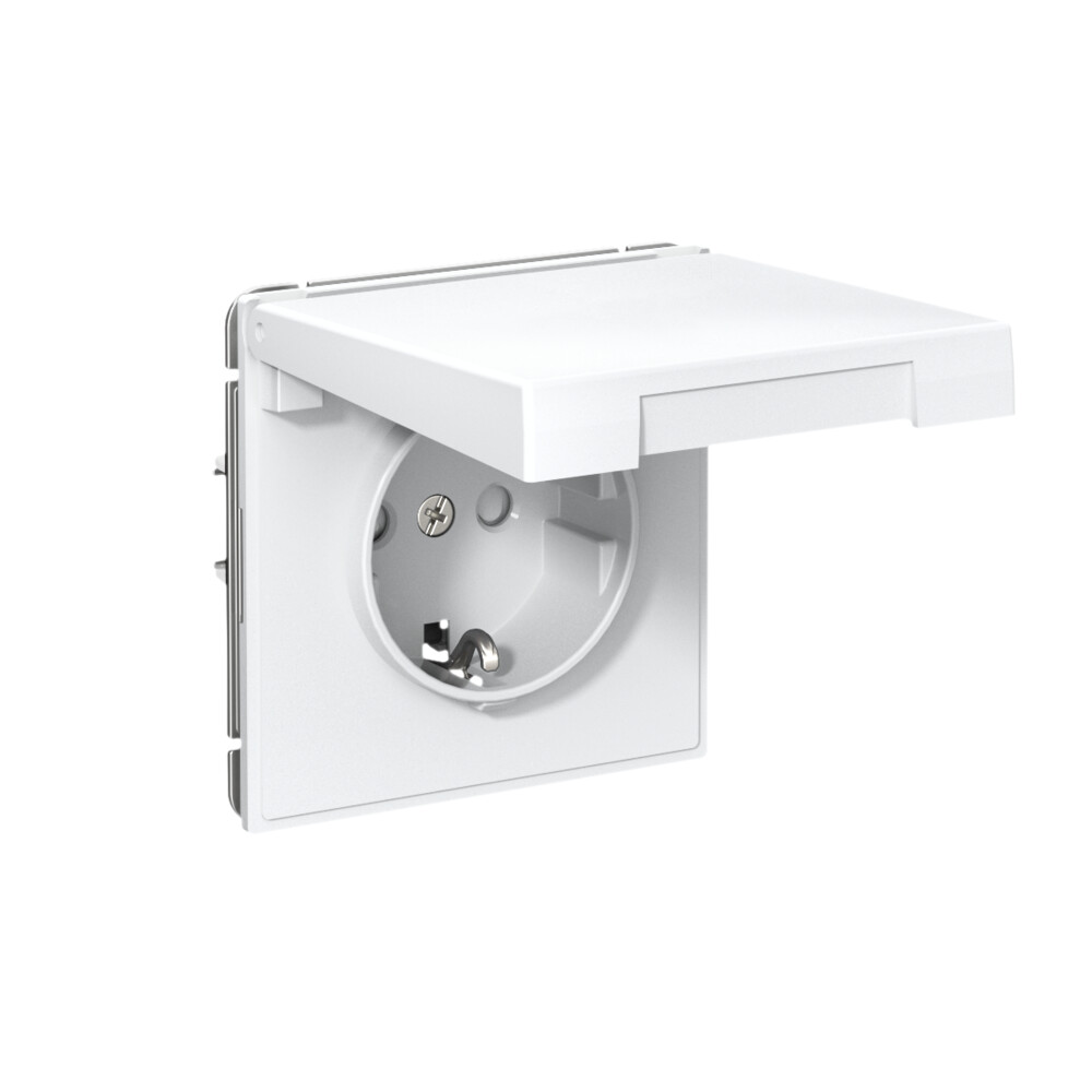 ARTGALLERY РОЗЕТКА с заземл. со шторк. с крышк., 16А, IP20,  механизм, быстрозажим. клем., ЛОТОС