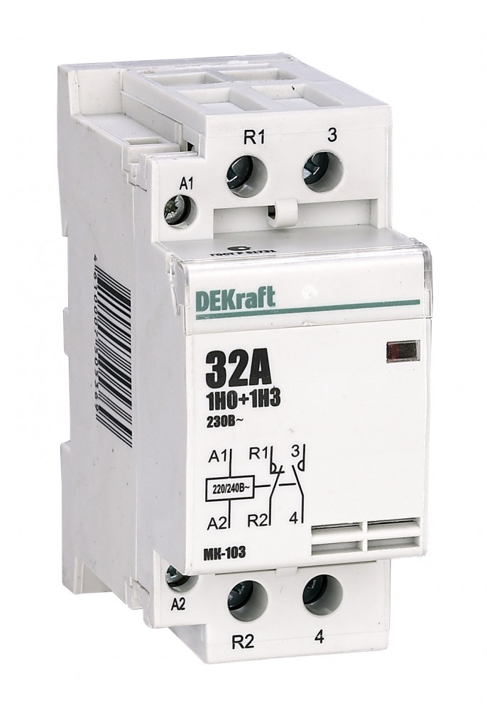 Модульный контактор 1НО+1НЗ 32А 230В МК-103