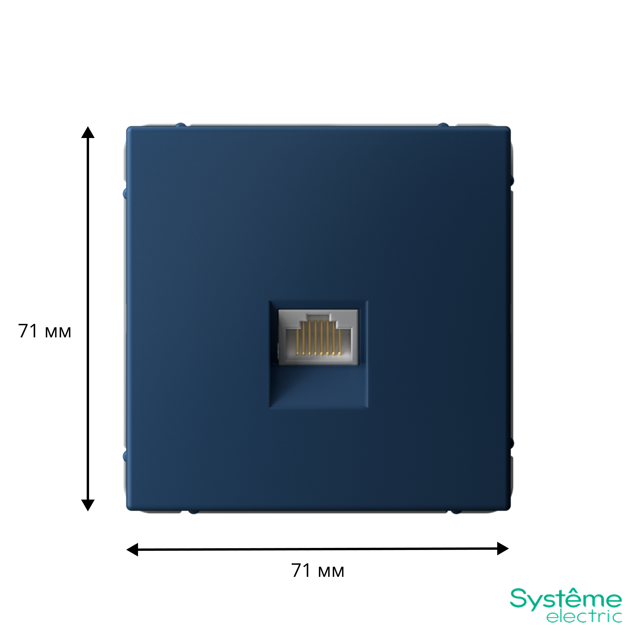 ARTGALLERY РОЗЕТКА компьютерная RJ45, кат. 5е, механизм, АКВАМАРИН