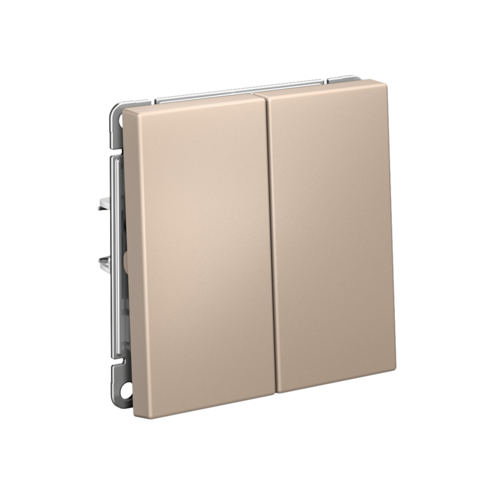 ARTGALLERY 2-клавишный ВЫКЛЮЧАТЕЛЬ, сх.5, 10АХ, механизм, ПЕСОЧНЫЙ