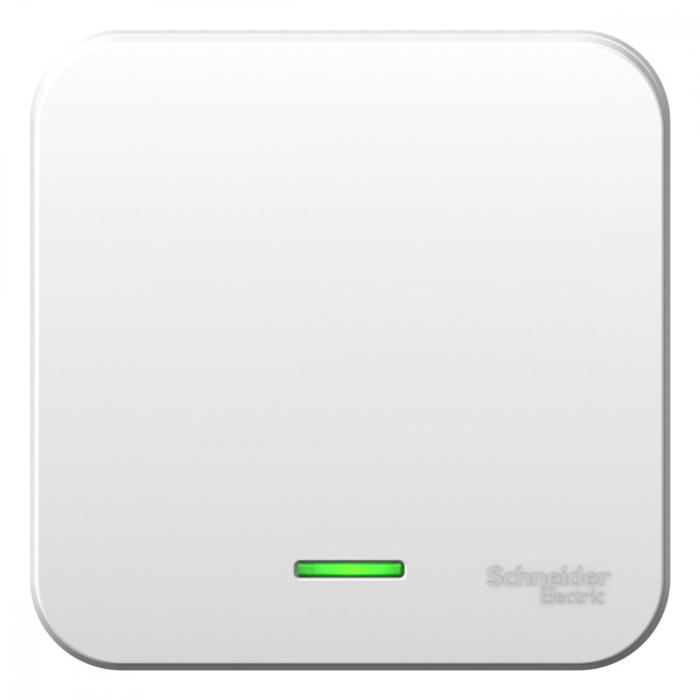 BLANCA О/У 1-клавишный ВЫКЛЮЧАТЕЛЬ (сх.1) с подсветкой, ИЗОЛ.ПЛ.,6А,250В,БЕЛЫЙ