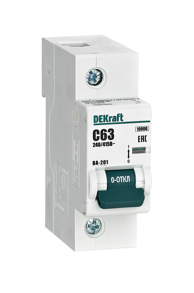 Автоматический выключатель ВА-201 1P 63А C 10кА