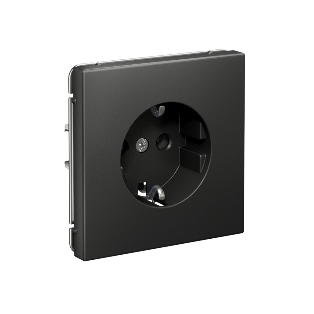 ARTGALLERY РОЗЕТКА с заземлением, 16А, механизм, быстрозажим. клем., БАЗАЛЬТ