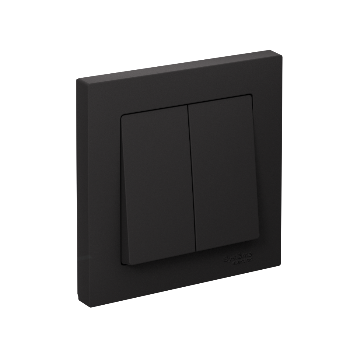 ATLASDESIGN 2-клавишный ВЫКЛЮЧАТЕЛЬ, сх.5, 10АХ, в сборе, КАРБОН