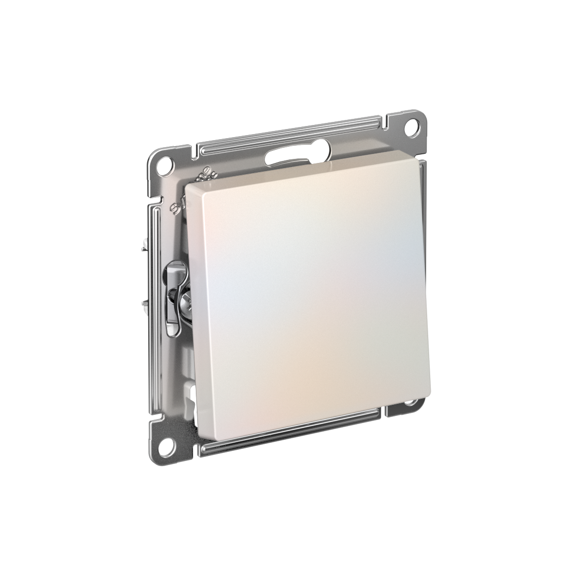 ATLASDESIGN 1-клавишный ВЫКЛЮЧАТЕЛЬ, сх.1, 10АХ, мех., быстрозажим. клем., ЖЕМЧУГ