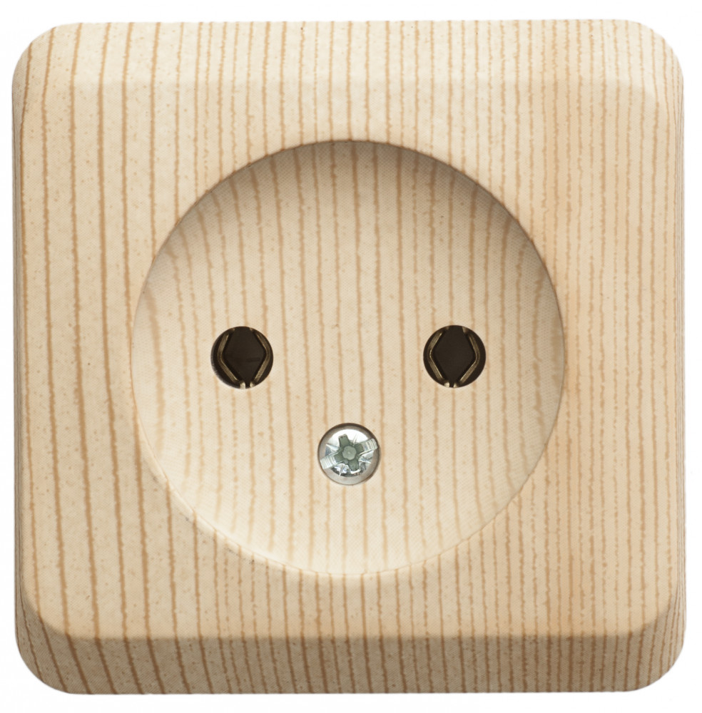 ЭТЮД О/У РОЗЕТКА без заземления без шторок, 16А, 250B, СОСНА