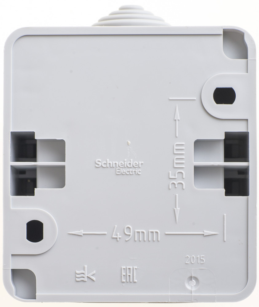 ЭТЮД IP44 О/У 1-клавишный ВЫКЛЮЧАТЕЛЬ 10 АХ, СЕРЫЙ