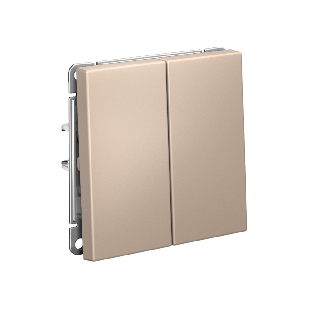 ARTGALLERY 2-клавишный ПЕРЕКЛЮЧАТЕЛЬ, сх.6/2, 10АХ, механизм, ПЕСОЧНЫЙ