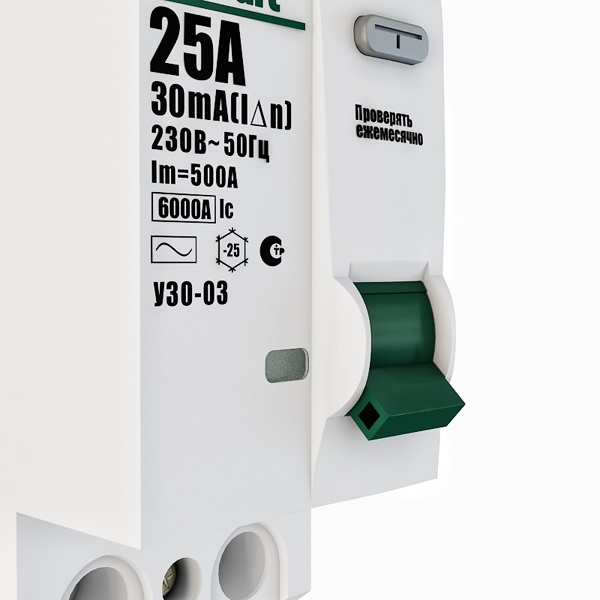 ВДТ 2P 25А 30мА тип AC УЗО-03 6кА