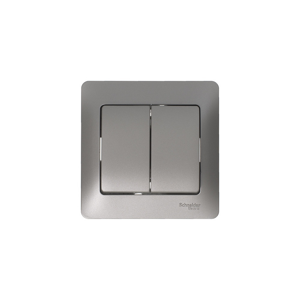 GLOSSA 2-клавишный ВЫКЛЮЧАТЕЛЬ, сх.5, 10AX, механизм, ПЛАТИНА