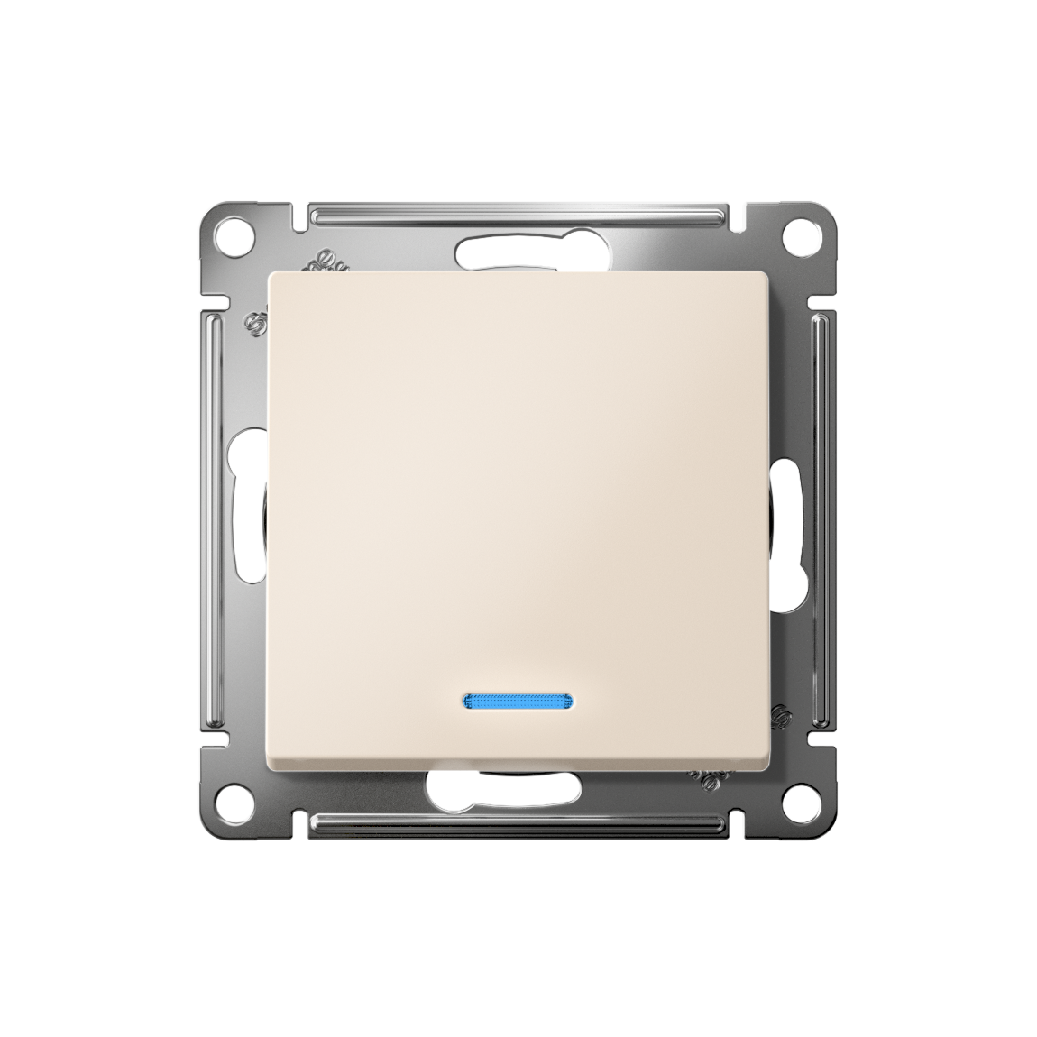 ATLASDESIGN 1-клавишный ВЫКЛЮЧАТЕЛЬ с подсветкой, сх.1а, 10АХ, механизм, БЕЖЕВЫЙ