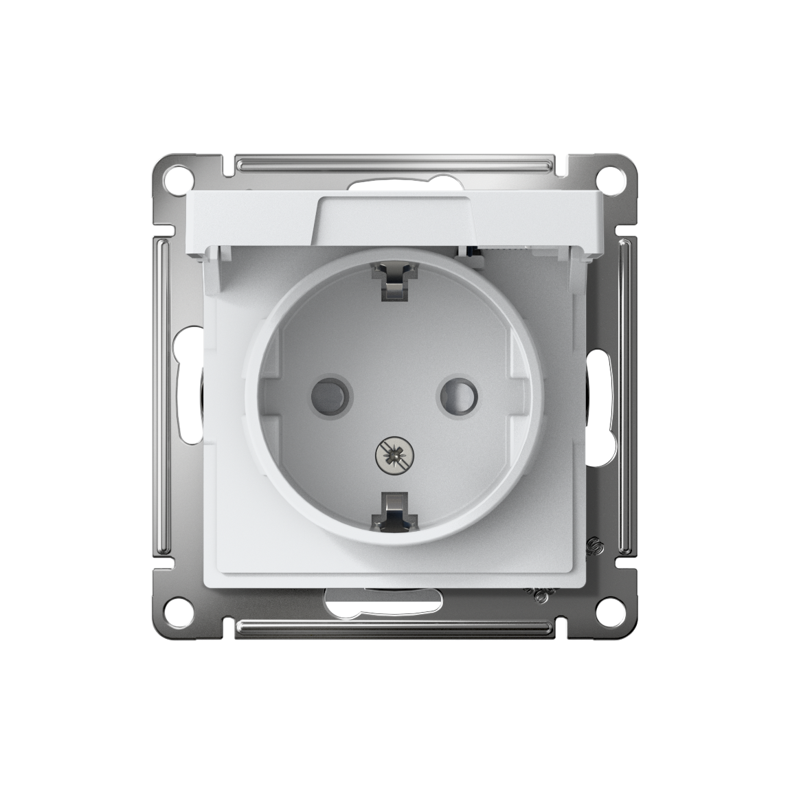 ATLASDESIGN РОЗЕТКА с заземлением со шторками с крышкой, 16А, IP20, механизм, ЛОТОС