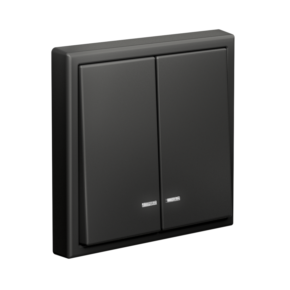 ARTGALLERY 2-клавишный ВЫКЛЮЧАТЕЛЬ с подсветкой, сх.5а, 10АХ, механизм, БАЗАЛЬТ