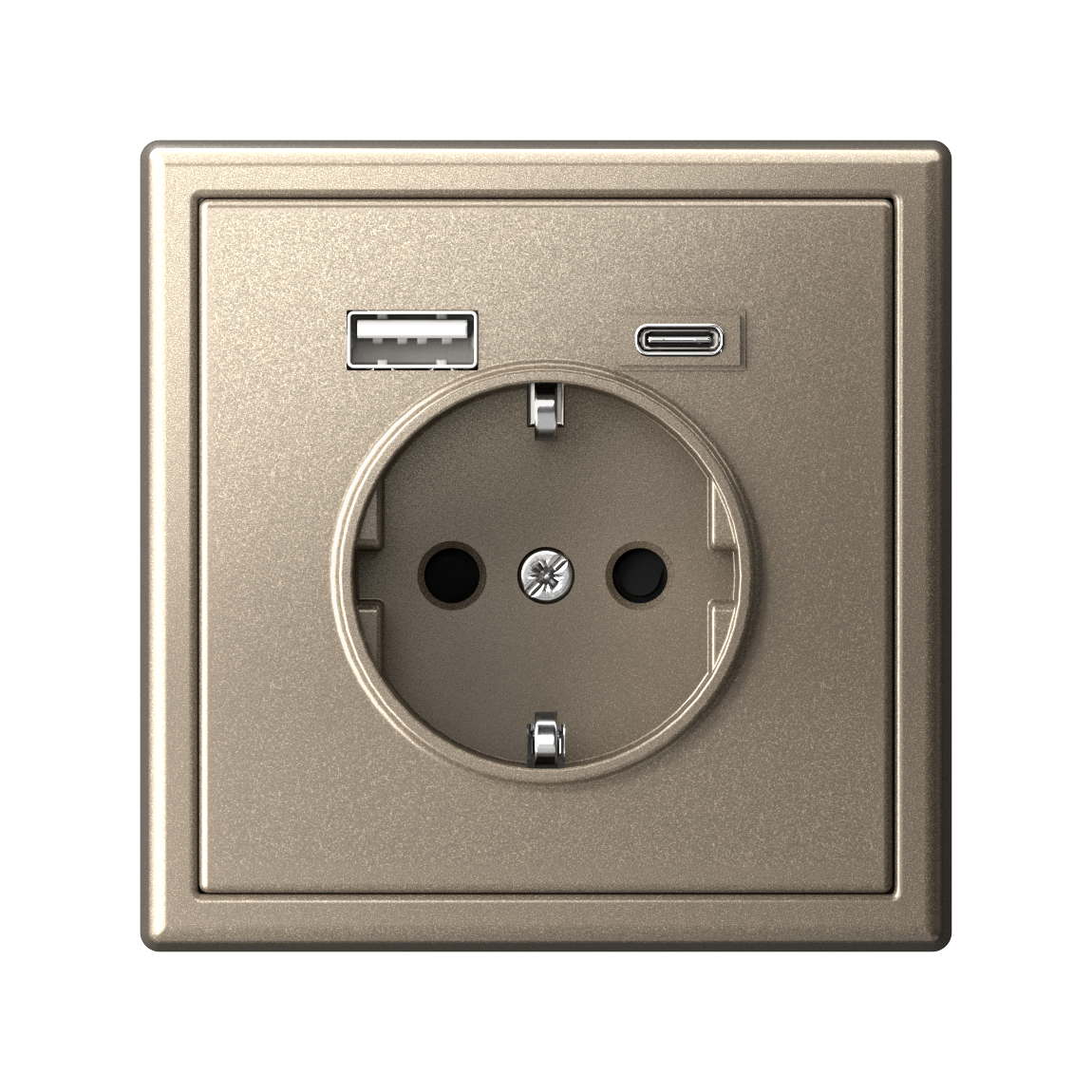 ARTGALLERY РОЗЕТКА 16А с 2 USB A+C, 5В/2,4А/3,0А, 2х5В/1,5А, механизм, ШАМПАНЬ