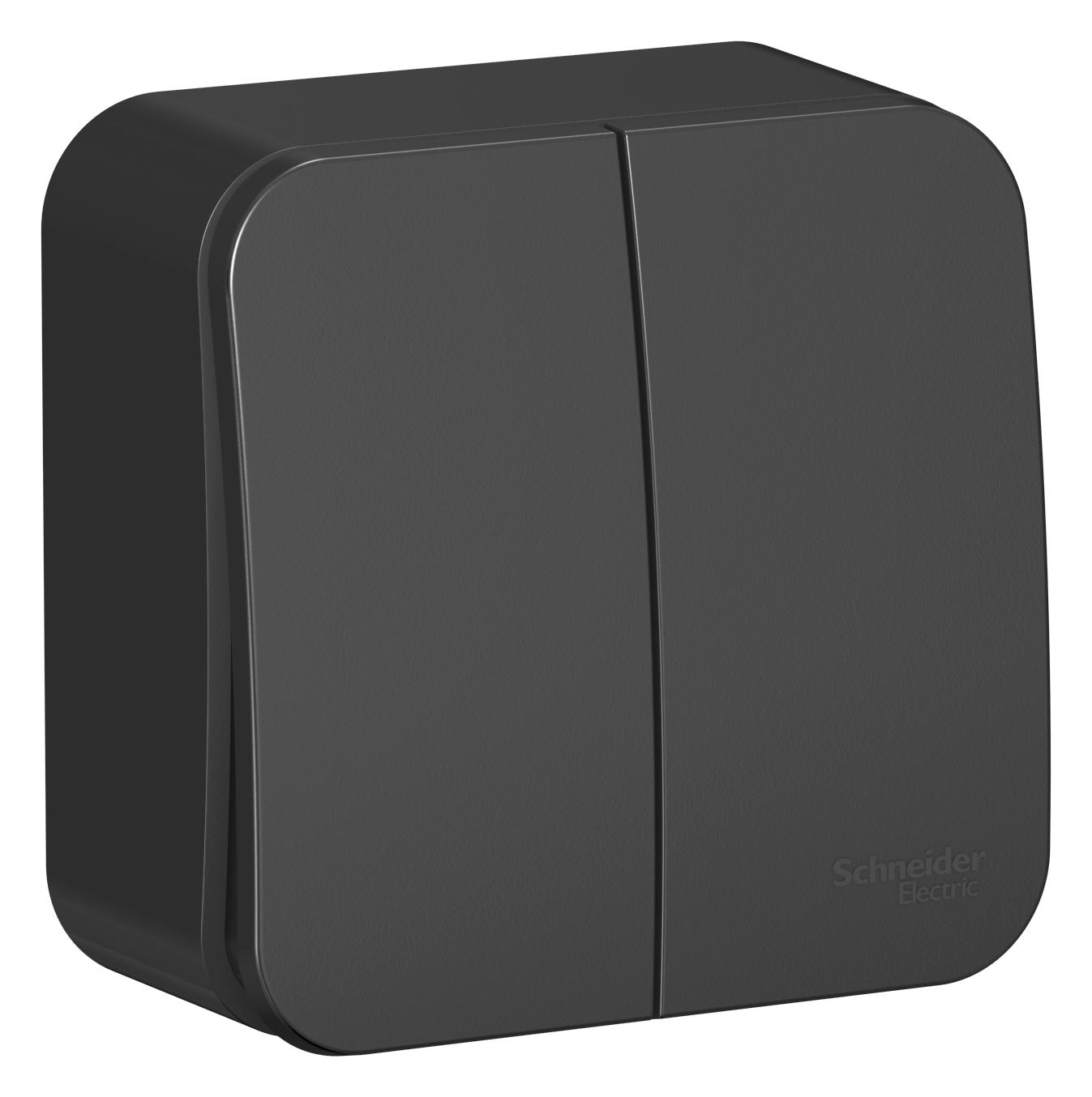 BLANCA О/У 2-клавишный ВЫКЛЮЧАТЕЛЬ (сх.5) ИЗОЛ.ПЛ., 10А, 250В, АНТРАЦИТ