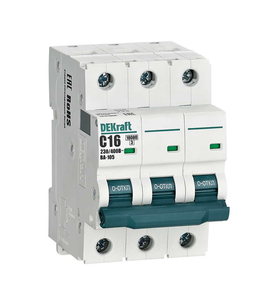 Автоматический выключатель ВА-105 3P 16А C 10кА