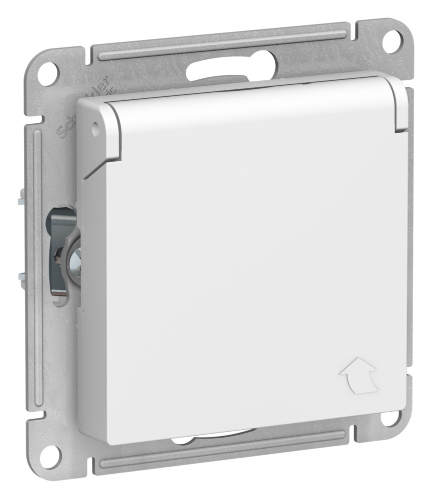 ATLASDESIGN РОЗЕТКА с заземлением со шторками с крышкой, 16А, IP20, механизм, ЛОТОС