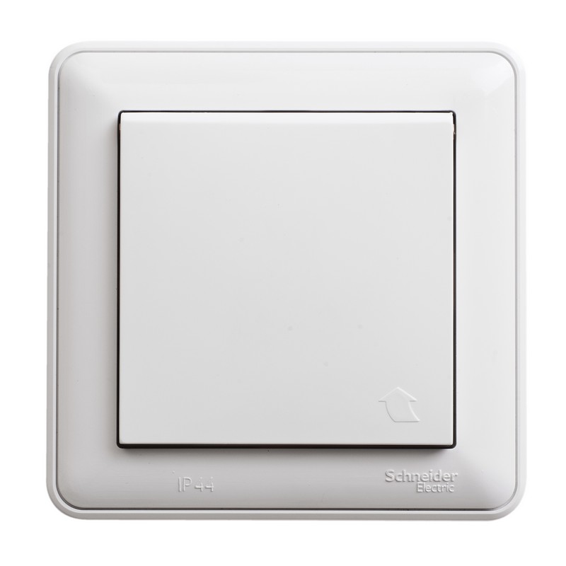 W59 AQUA РОЗЕТКА с заземлением со шторками с крышкой, 16А, IP44, в сборе, БЕЛЫЙ