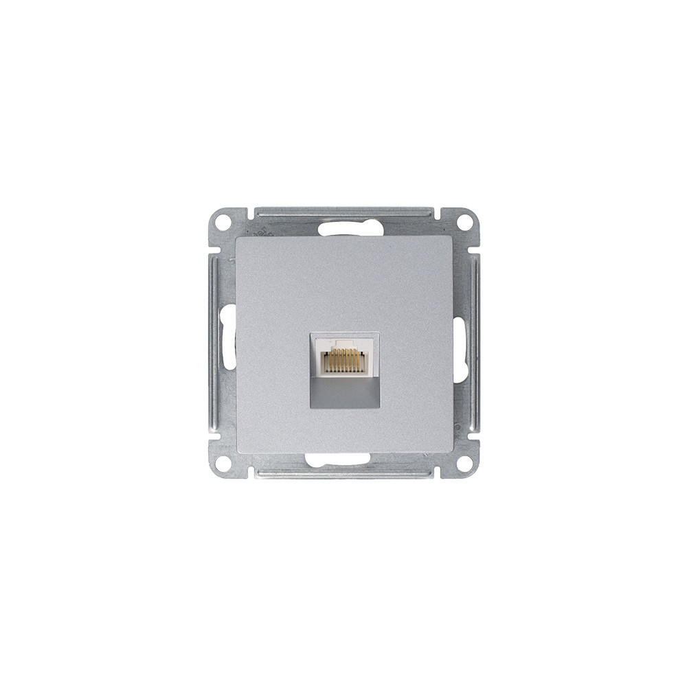 ATLASDESIGN РОЗЕТКА компьютерная RJ45 кат. 5e, механизм, АЛЮМИНИЙ