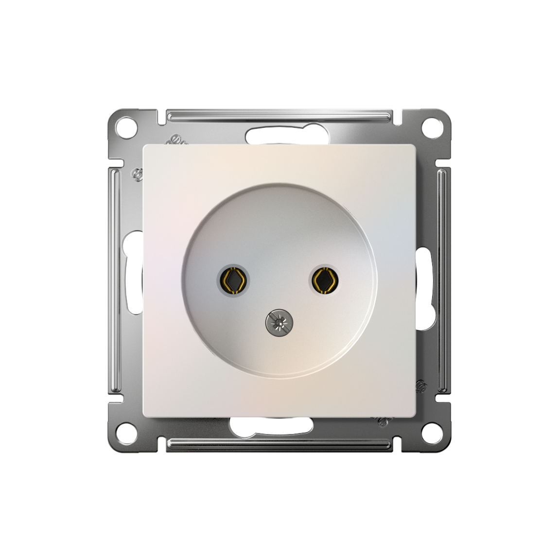 ATLASDESIGN РОЗЕТКА без заземления без шторок, 16А, механизм, ЖЕМЧУГ