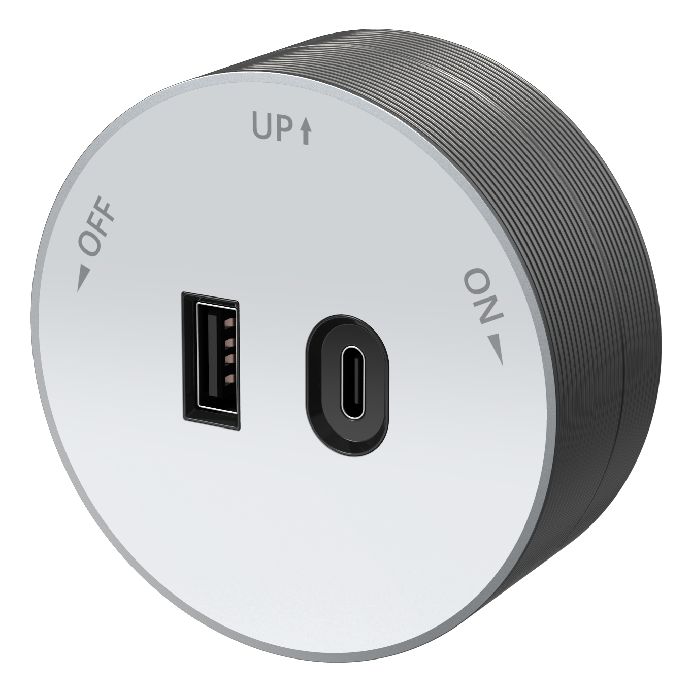 MULTITRACK Розетка 2хUSB (тип А+С) 18 Вт,  5 В/3 А БЕЛЫЙ