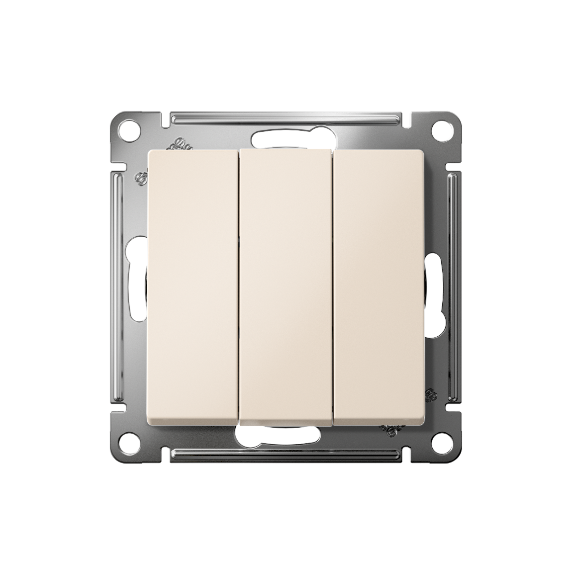 ATLASDESIGN 3-клавишный ВЫКЛЮЧАТЕЛЬ, сх.1+1+1, 10АХ, механизм, БЕЖЕВЫЙ