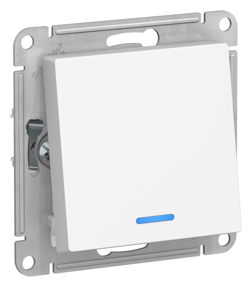 ATLASDESIGN 1-клавишный ПЕРЕКЛЮЧАТЕЛЬ с подсветкой, сх.6а, 10АХ, механизм, ЛОТОС