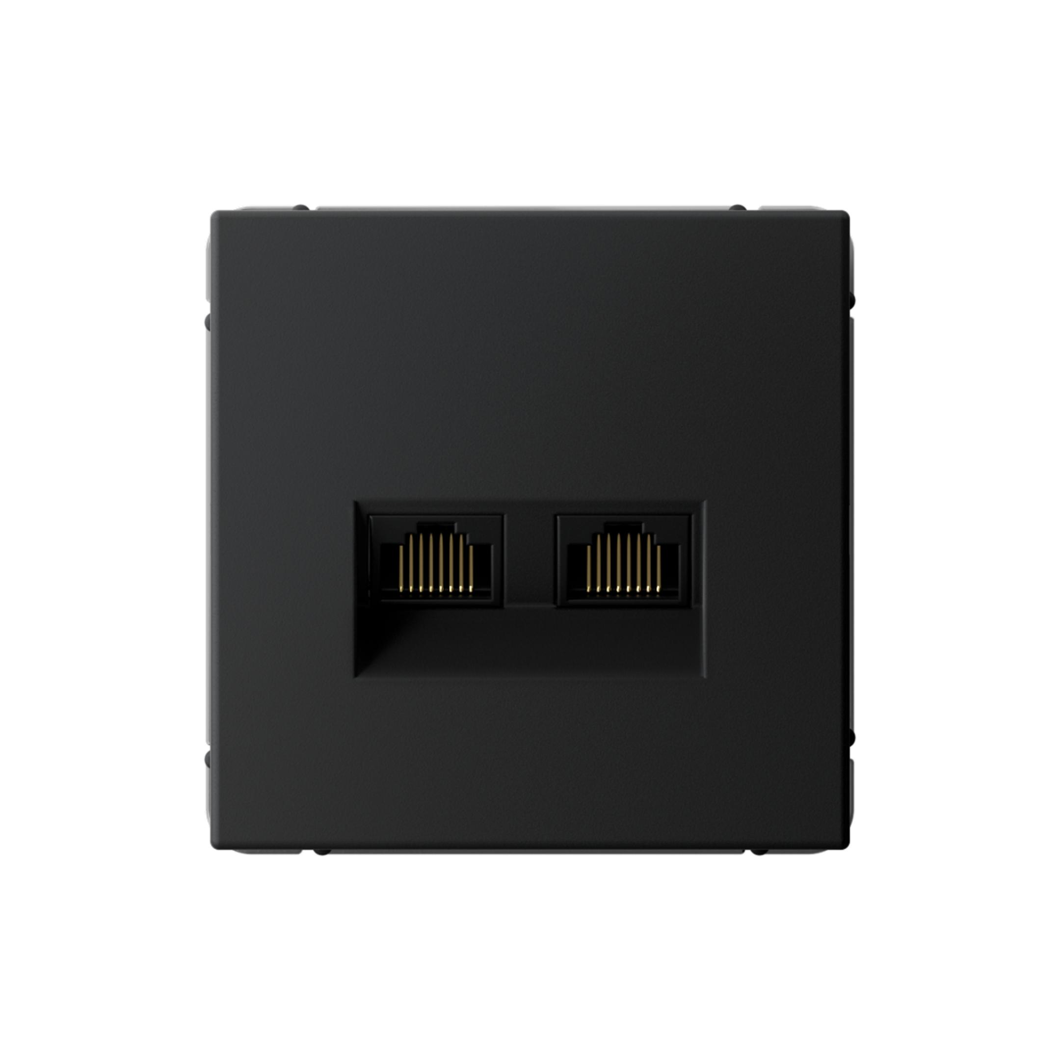 ARTGALLERY РОЗЕТКА двойная компьютерная RJ45+RJ45, кат. 5е, механизм, КАРБОН