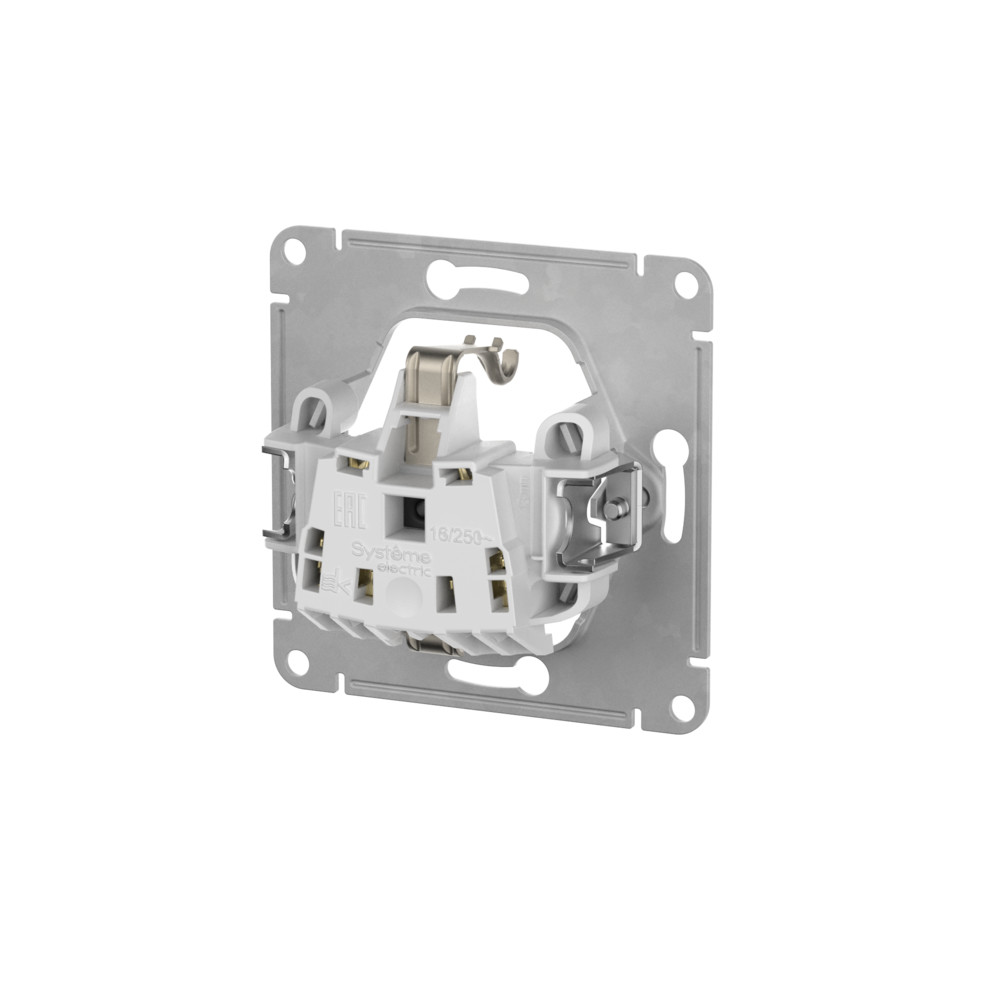 GLOSSA РОЗЕТКА с заземлением со шторками, 16А, механизм, быстрозажим. клем., БЕЛЫЙ