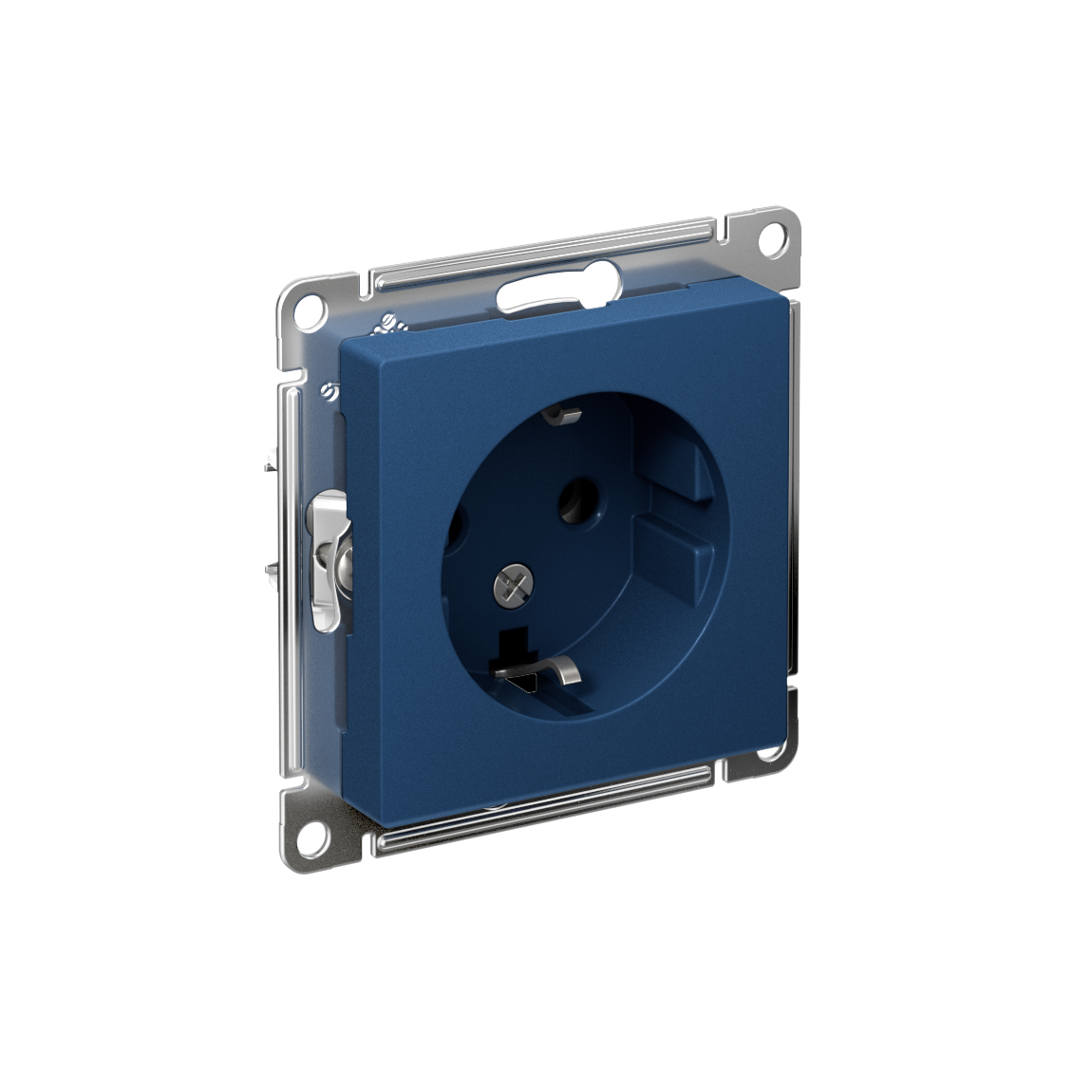 ATLASDESIGN РОЗЕТКА с заземлением без шторок, 16А, механизм, АКВАМАРИН