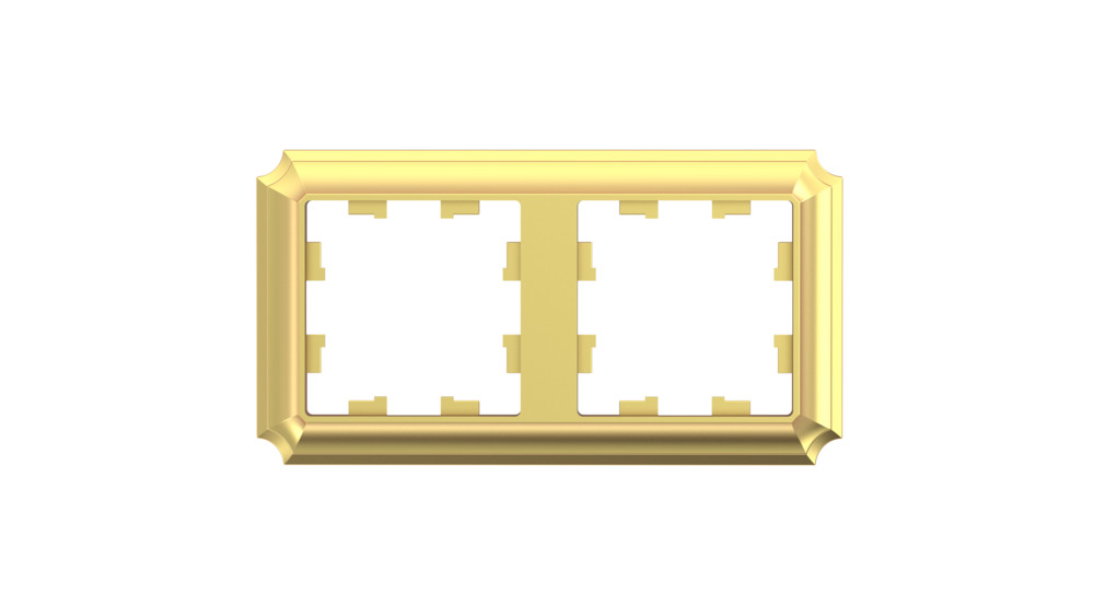 ATLASDESIGN ANTIQUE 2-постовая РАМКА, универсальная, ЗОЛОТО