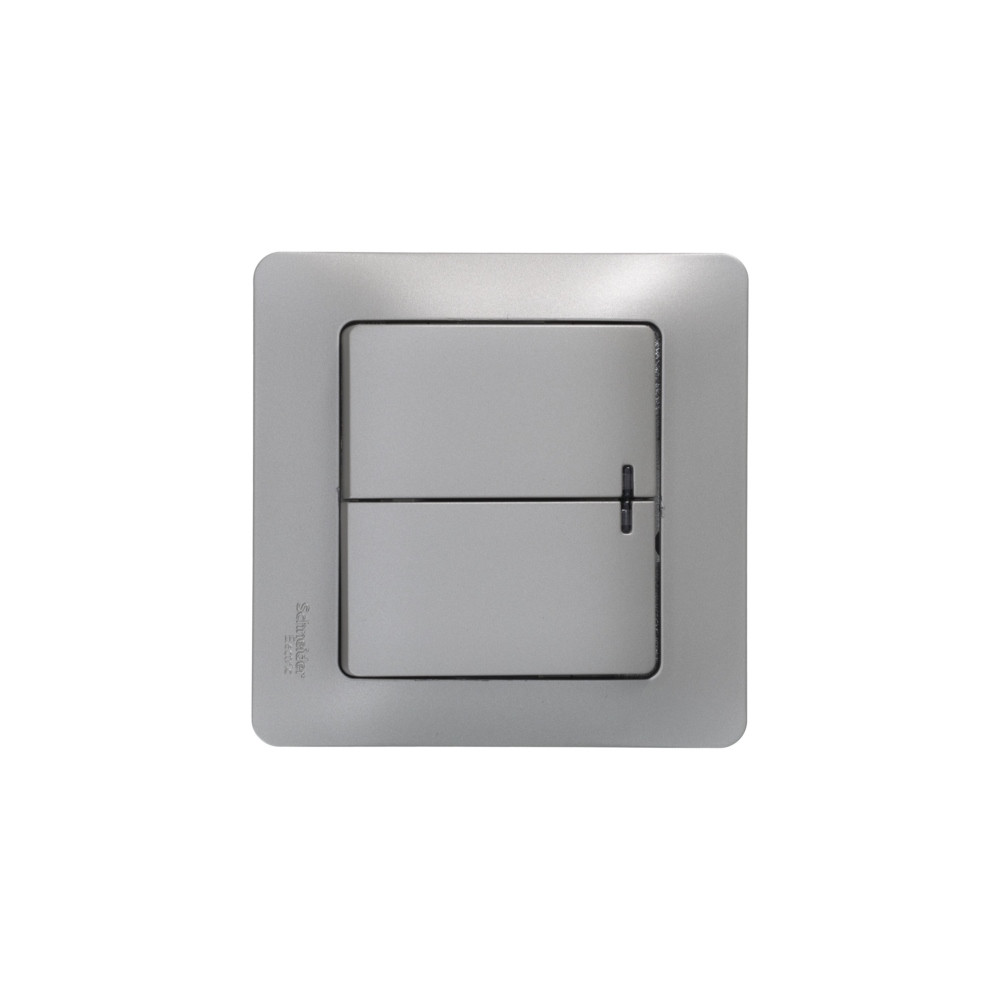 GLOSSA 2-клавишный ВЫКЛЮЧАТЕЛЬ с подсветкой, сх.5а, 10AX, механизм, ПЛАТИНА