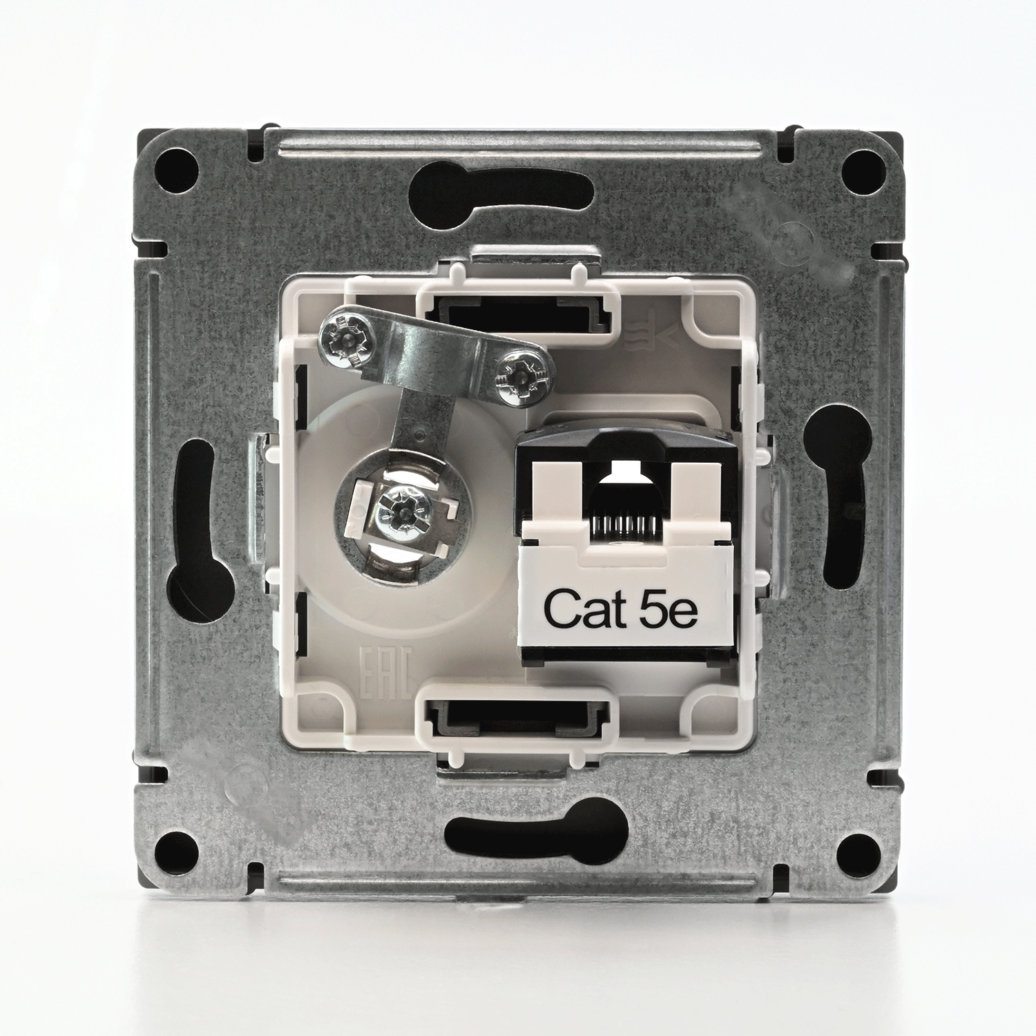 ARTGALLERY РОЗЕТКА двойная ТВ + компьютерная RJ45, кат. 5Е, СТАЛЬ
