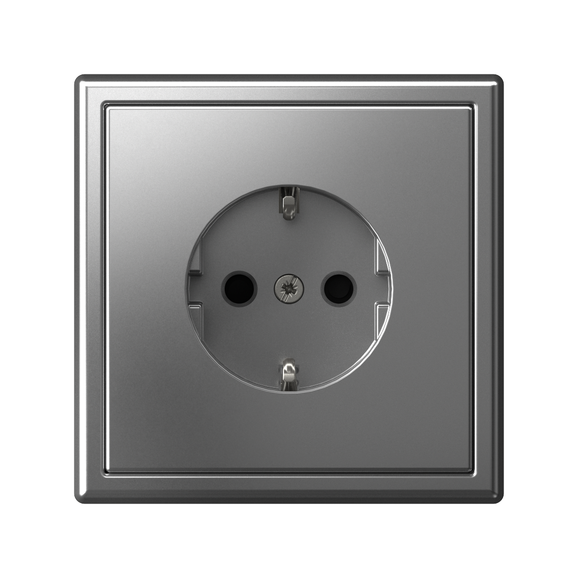 ARTGALLERY РОЗЕТКА с заземлением со шторками, 16А, механизм, быстрозажим. клем., СТАЛЬ