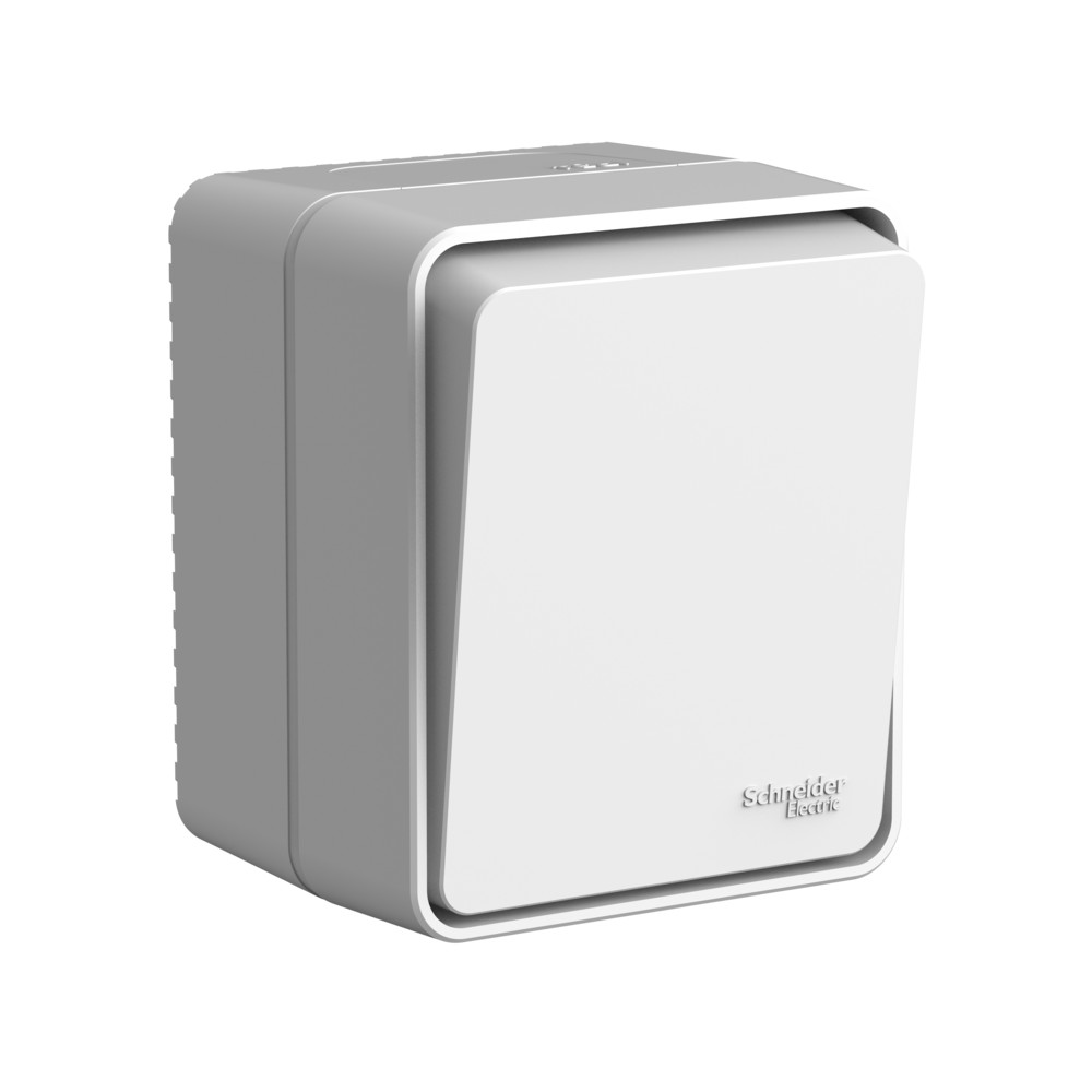 AtlasDesign PROFI IP54 О/У 1-клавишный ВЫКЛЮЧАТЕЛЬ с самовозвратом 10 АХ, СЕРЫЙ