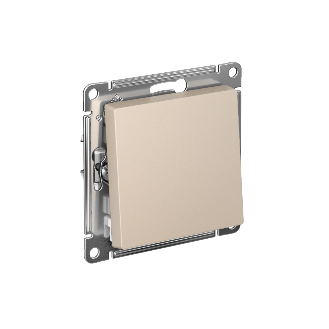 ATLASDESIGN 1-клавишный ВЫКЛЮЧАТЕЛЬ, сх.1, 10АХ, мех., быстрозажим. клем., ПЕСОЧНЫЙ