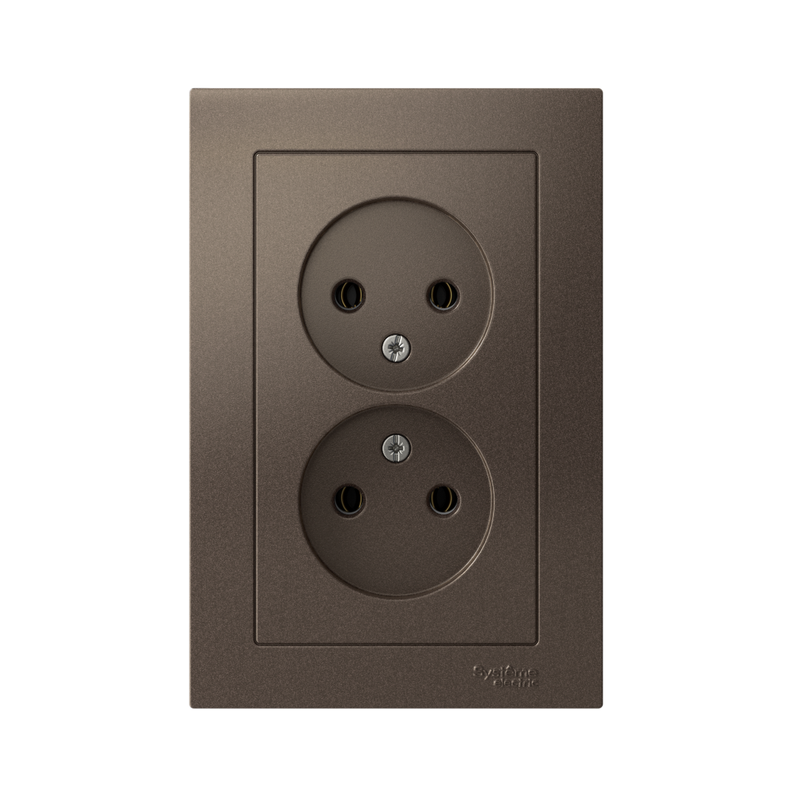 ATLASDESIGN РОЗЕТКА двойная без заземления, 16А, в сборе, МОККО