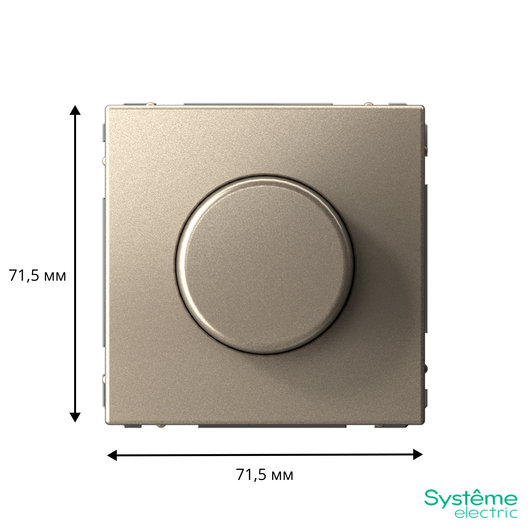 ARTGALLERY СВЕТОРЕГУЛЯТОР (диммер) повор-нажим, LED, RC, 400Вт, механизм, ШАМПАНЬ