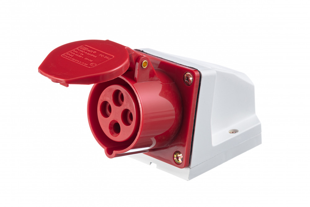 Розетка стационарная 114 3Р+РЕ 16А 380В IP44 РС-102